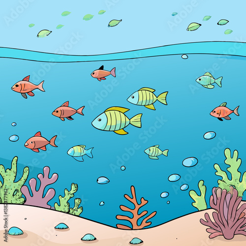 seamless pattern with fishes