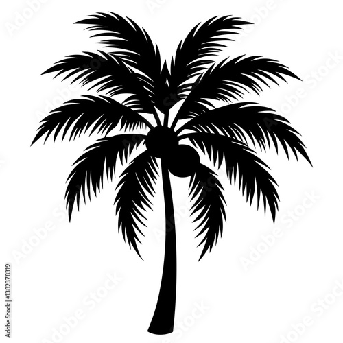 silhouette of palm tree