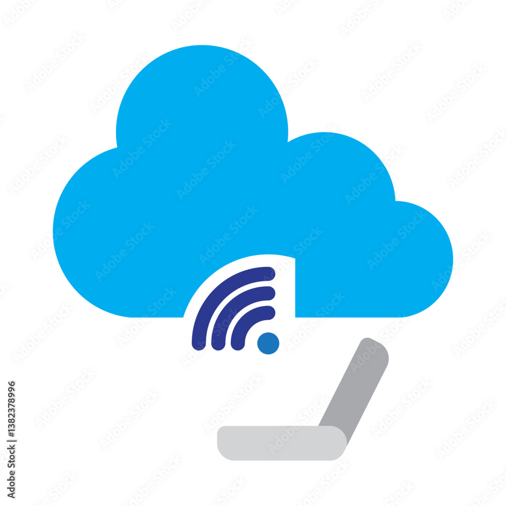 Fototapeta premium E Learning Vector Flat Icon Design