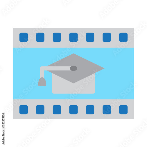 Educational Videos Vector Flat Icon Design