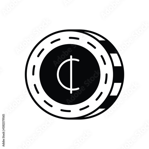 Cedis  icon isolated on a white background. Vector illustration. photo