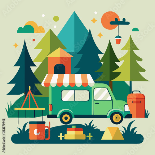 camping in the mountains