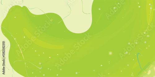 abstract lime green and pale yellow dynamic wave background