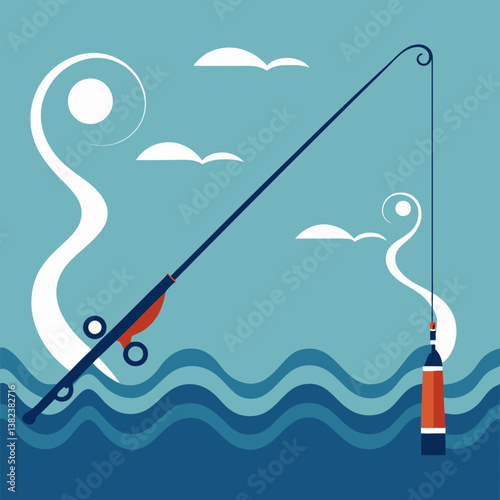 fishing rod and fishing reel