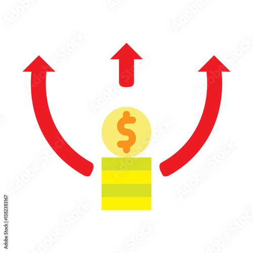 Financial Planning Vector Flat Icon Design