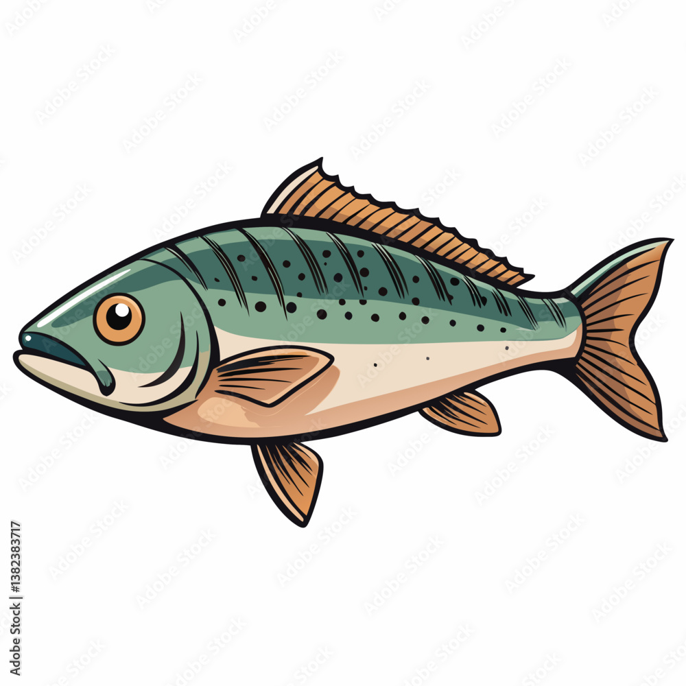Fototapeta premium fish on white background