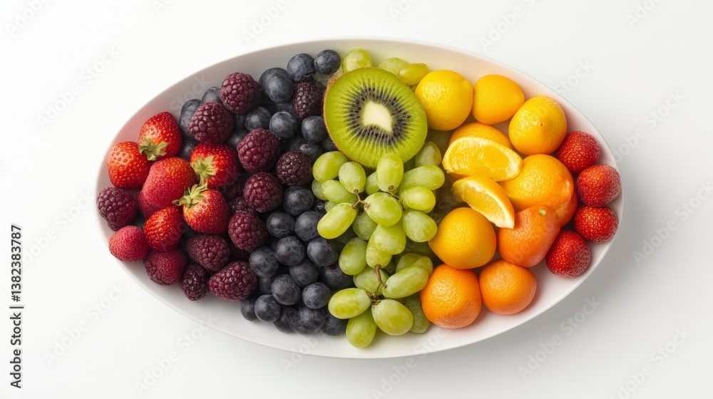 Fresh Fruit Bowl Arranged in a Perfect Rainbow Display for Healthy Eating Inspiration Fresh Fruit Bowl Arranged in a Perfect Rainbow Display for Healthy Eating Inspiration