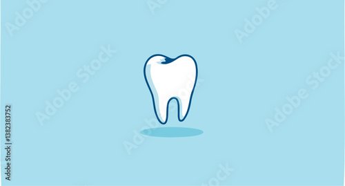 single tooth with cavity