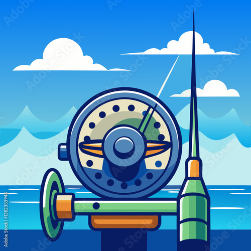 fishing rod on the sea