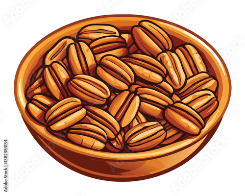 Organic Almond Nuts in Bowl