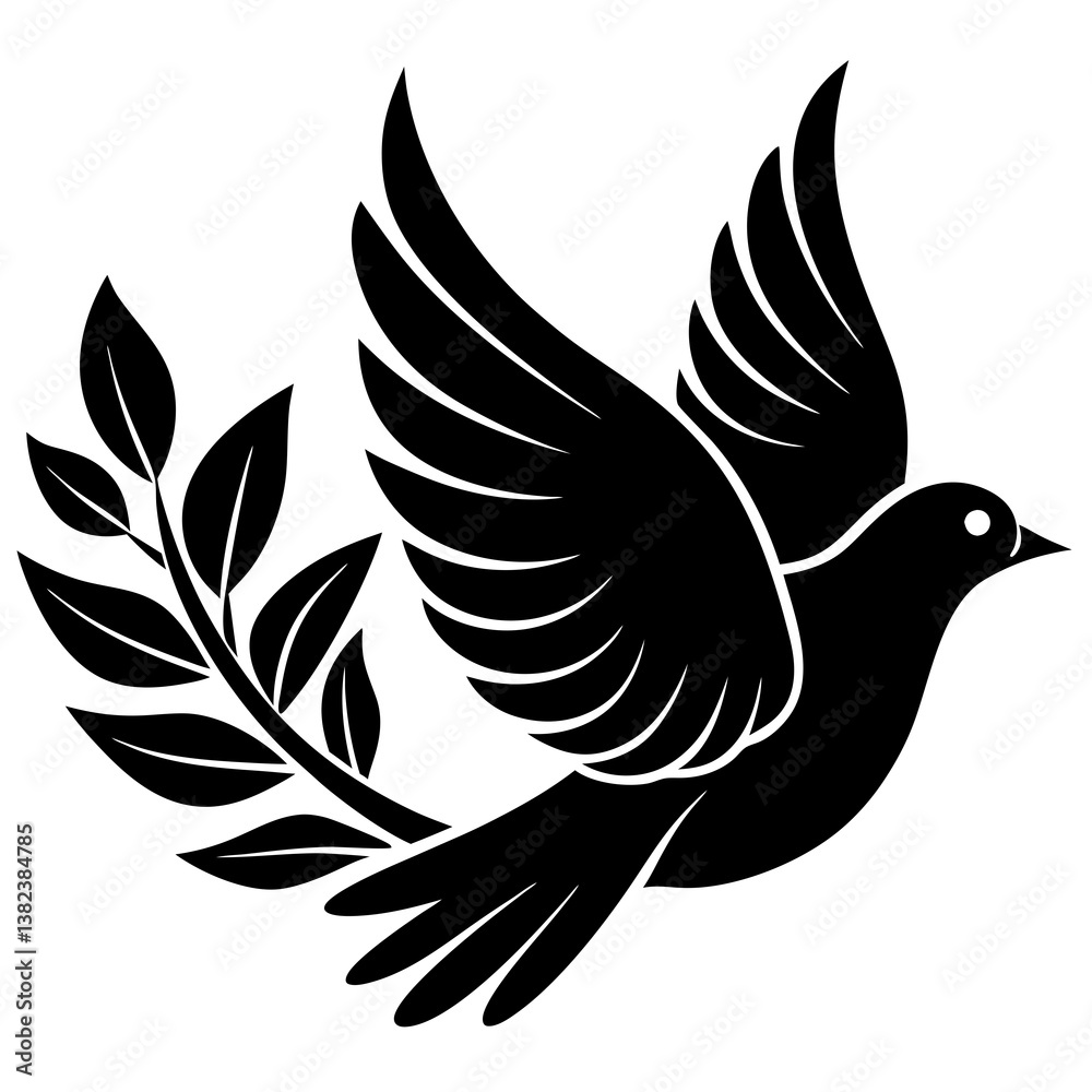 Fototapeta premium dove with peace sign