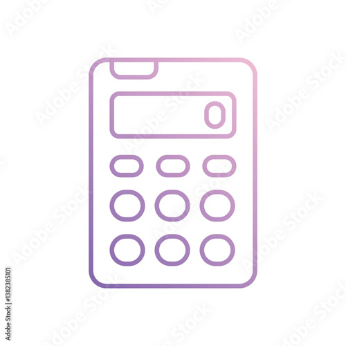 Calculator  icon isolated on a white background. Vector illustration.