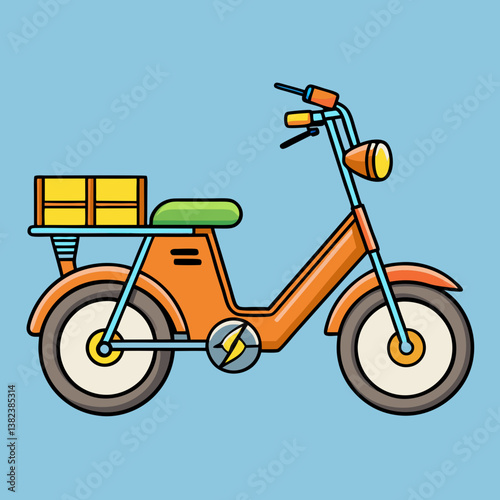 vector illustration of a scooter