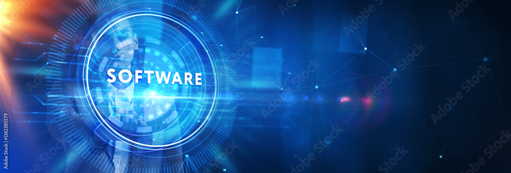 Software development and business process automation, internet and technology concept on virtual screen. Software development and business process automation, internet and technology concept on virtual screen.