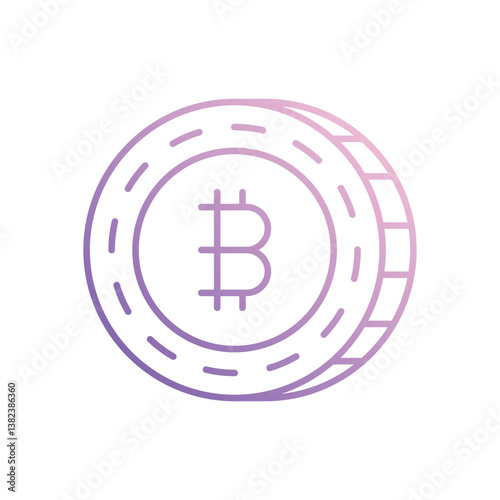 Bitcoin  icon isolated on a white background. Vector illustration.