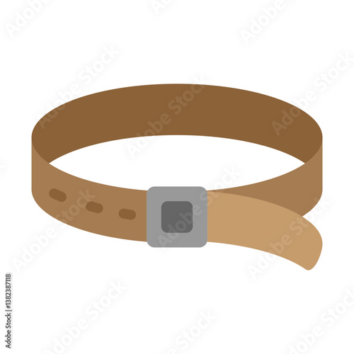 Leather Belt Vector Flat Icon Design