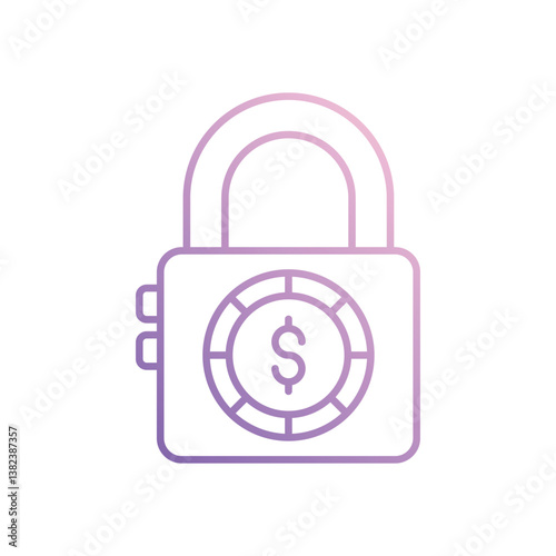 Padlock  icon isolated on a white background. Vector illustration.
