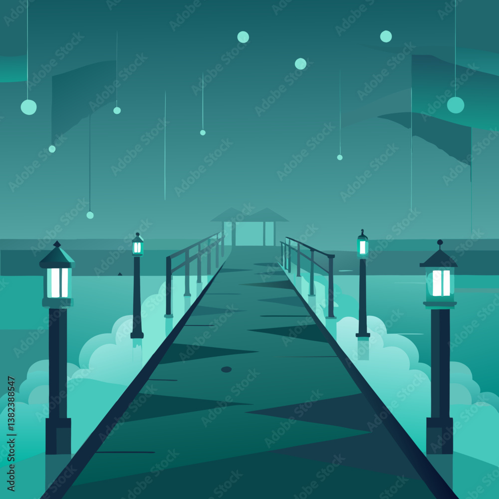 Fototapeta premium pier in the night