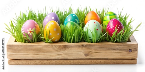 easter eggs in a basket