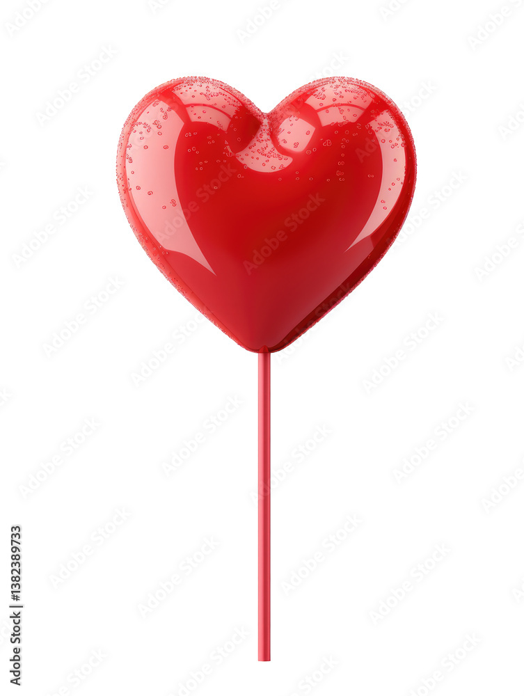 Heart-Shaped Lollipop on transparent background Heart-Shaped Lollipop on transparent background
