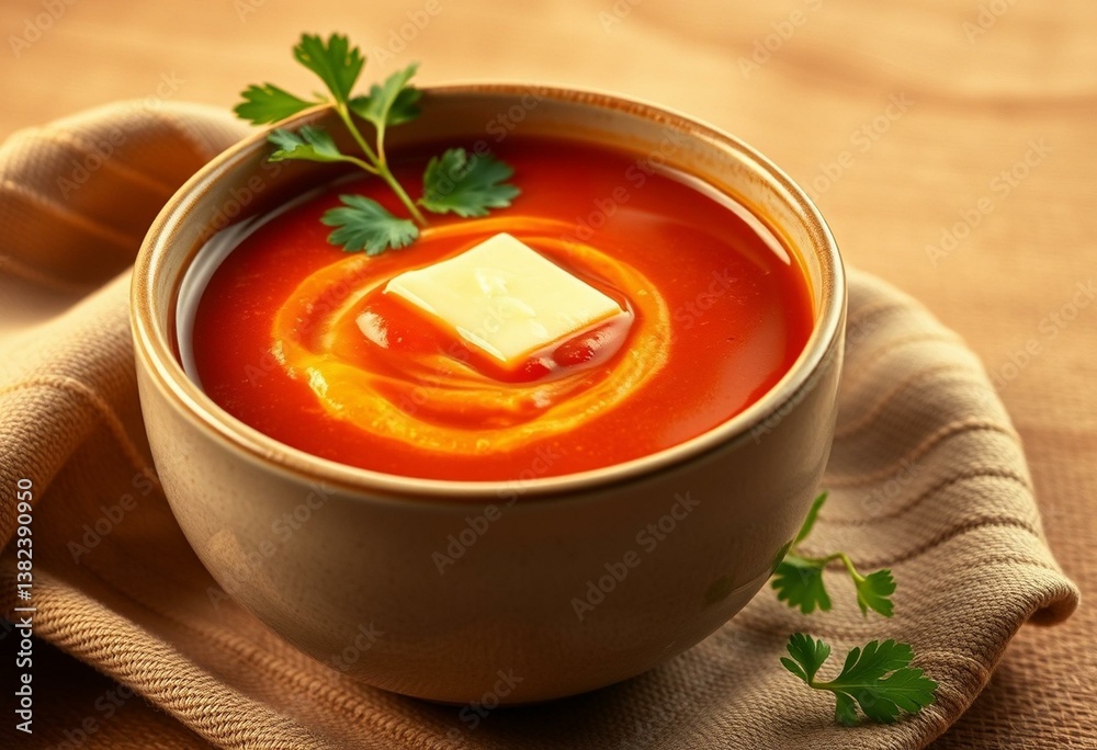 A steaming hot bowl of Tomato Soup A steaming hot bowl of Tomato Soup
