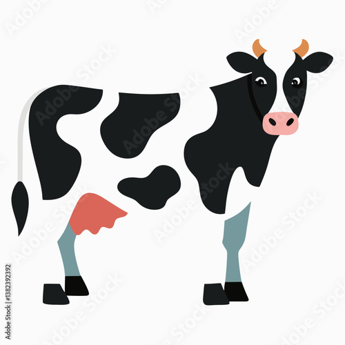cow with a flower