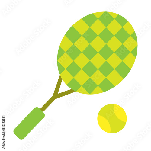 Tennis Vector Flat Icon Design