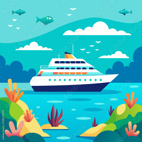 cruise ship in the sea