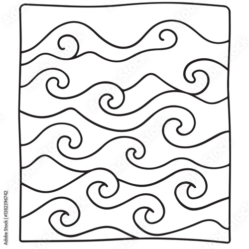 Comfy patterns coloring page, bold and easy coloring book page, patterns, mandala, flowers, floral, animals, vector illustration, line art, black and white, victor art, illustration