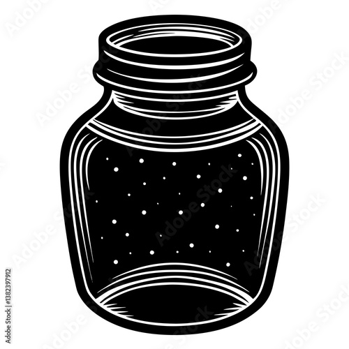glass jar vector illustration