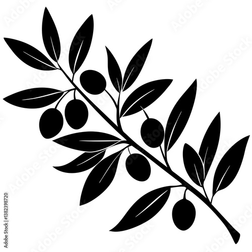 olive branch vector illustration