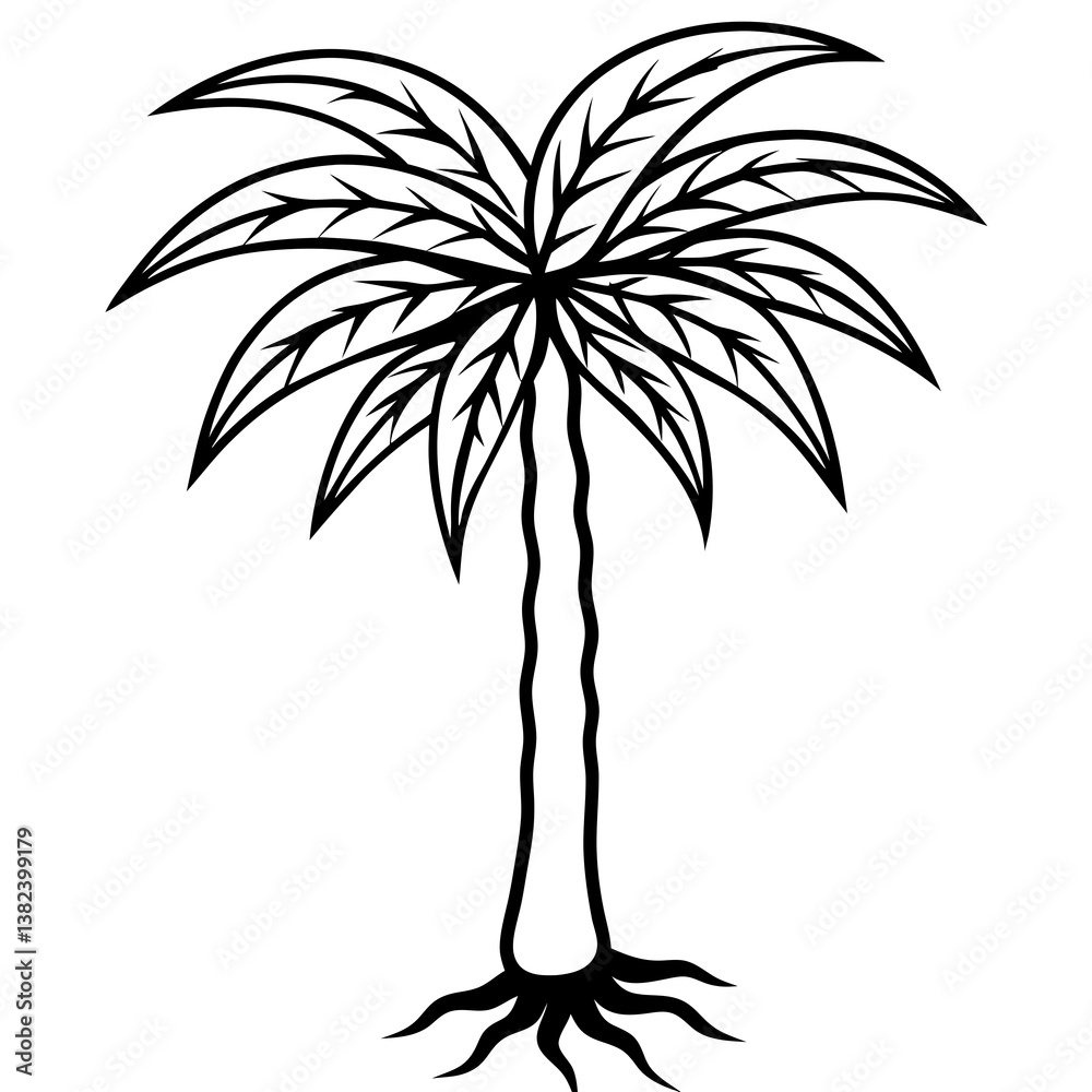 Obraz premium palm tree silhouette