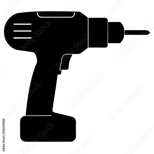 electric drill isolated on white