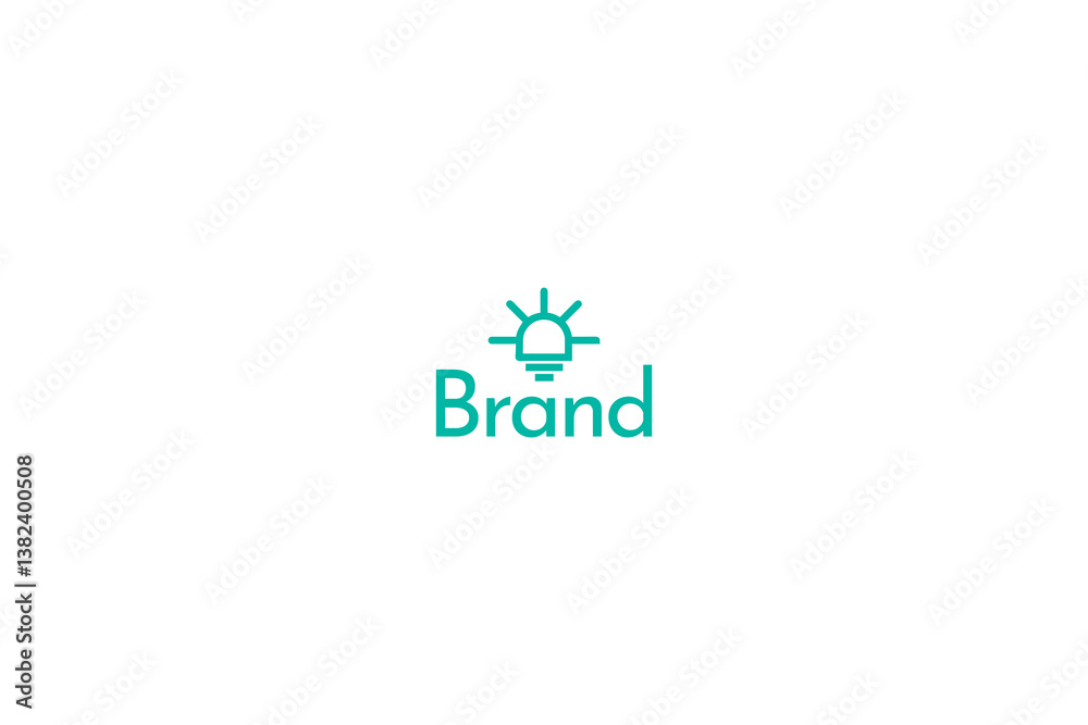 Lightbulb Brand Logo, Emergency light logo with white background. Lightbulb Brand Logo, Emergency light logo with white background.