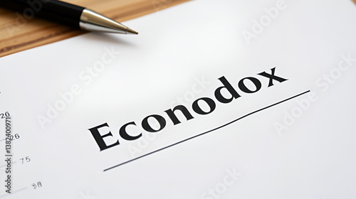 Financial concept meaning Heterodox Economics with inscription on the sheet.