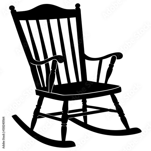 rocking chair isolated on white