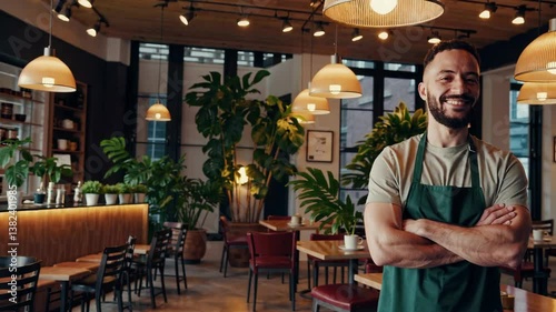 The Barista in Cozy Cafe