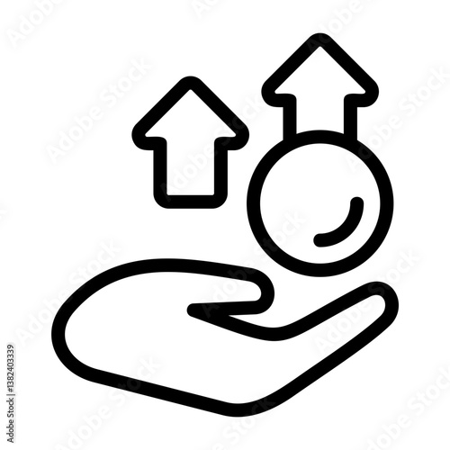 Giving Back Outline Style Icon