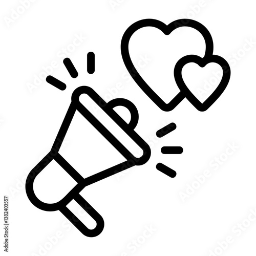 Charity Appeal Outline Style Icon