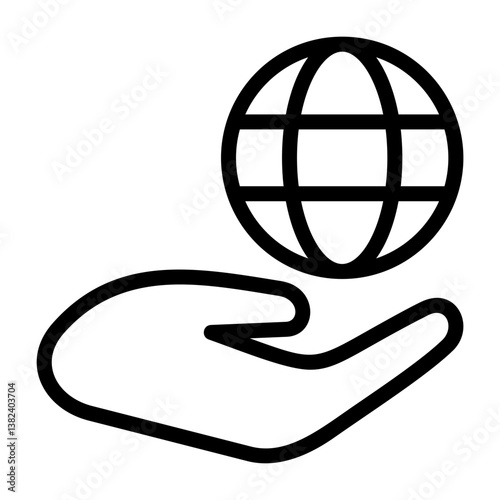 Social Responsibility Outline Style Icon