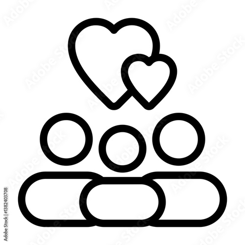 Community Work Outline Style Icon