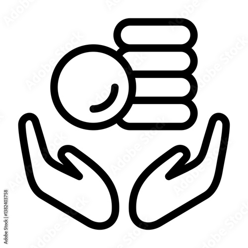 Charity Supporter Outline Style Icon