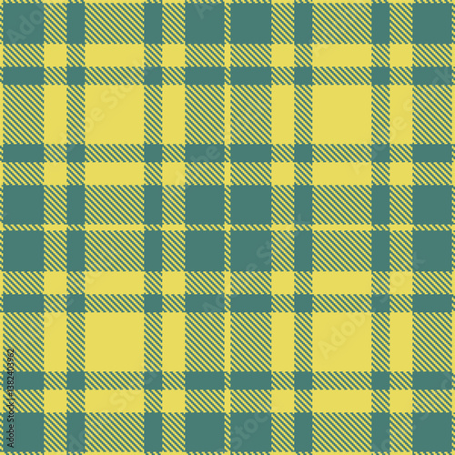 Plaid pattern seamless. Smoky dull yellow & Dusky dusty teal Tartan Fabric Design. 