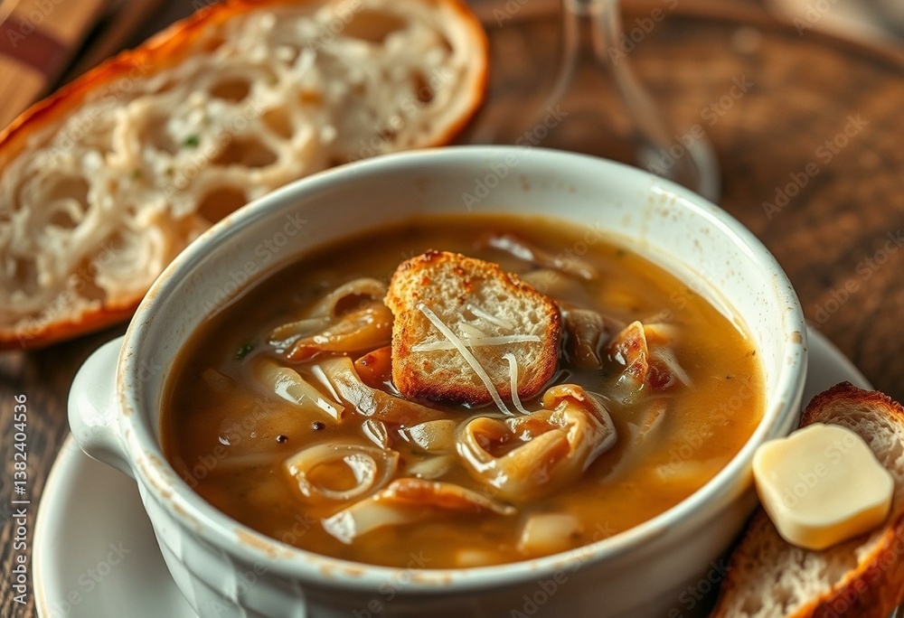 A warm, inviting bowl of French Onion Soup A warm, inviting bowl of French Onion Soup