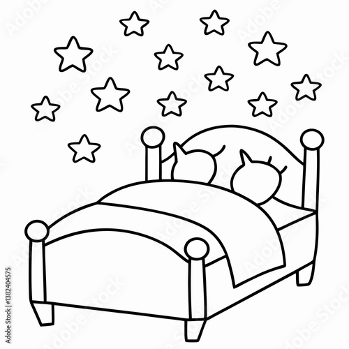 bed with pillows