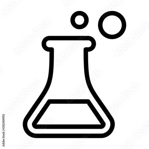 Science Beaker Outline Style Icon