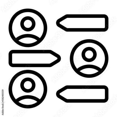Group Chat Outline Style Icon