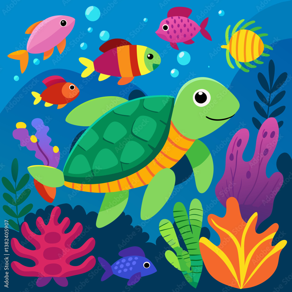 seamless pattern with marine animals seamless pattern with marine animals