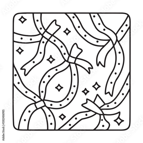 Comfy patterns coloring page, bold and easy coloring book page, patterns, mandala, flowers, floral, animals, vector illustration, line art, black and white, victor art, illustration