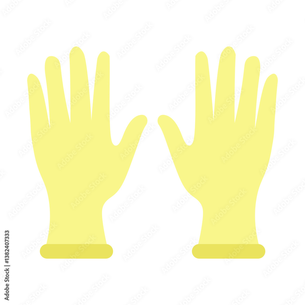 Obraz premium Surgical Gloves Vector Flat Icon Design